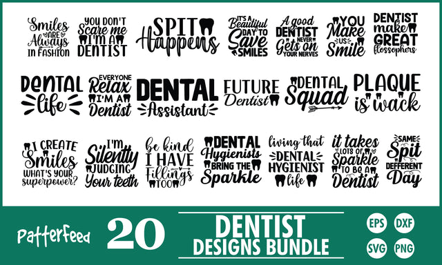 Dentist SVG Designs Bundle SVG PatternFeed8 