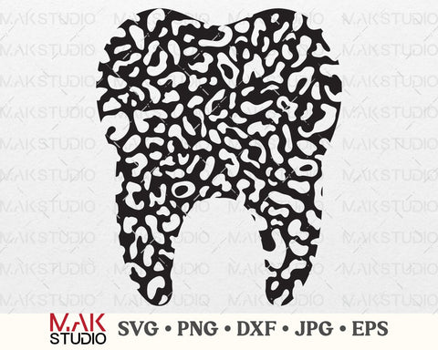 Dentist svg, Leopard tooth svg, Leopard svg, Cheetah svg, Hygienist svg, Dental svg, Tooth svg, Dental assistant svg, Dentist tooth svg SVG MAKStudion 