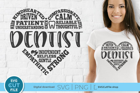 Dentist svg with subway art heart SVG SVG Cut File 