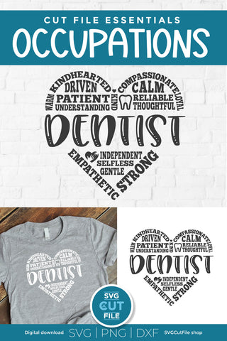 Dentist svg with subway art heart SVG SVG Cut File 