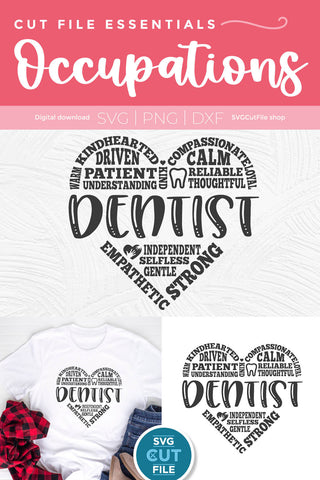 Dentist svg with subway art heart SVG SVG Cut File 