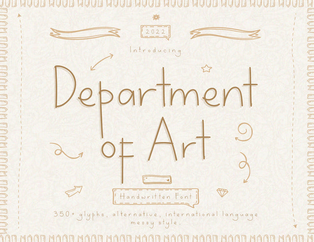Department of Art Modern Script Font inferno.studio3 