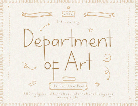 Department of Art Modern Script Font inferno.studio3 