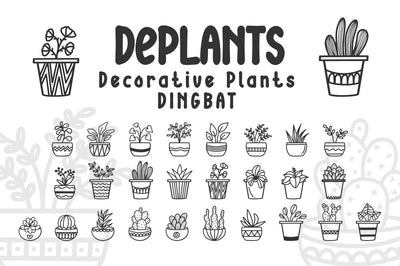 Deplants - Floral Dingbat Font Font Masyafi Studio 