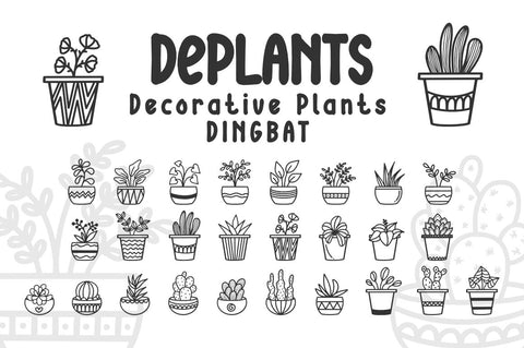 Deplants - Floral Dingbat Font Font Masyafi Studio 