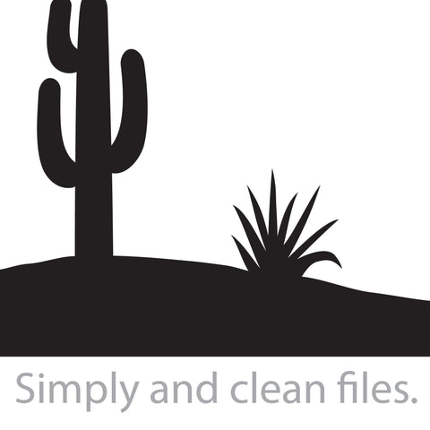 Desert landscape with cactus and plants SVG TribaliumArtSF 