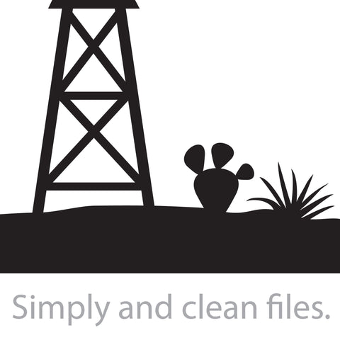 Desert landscape with water pumping windmill SVG TribaliumArtSF 