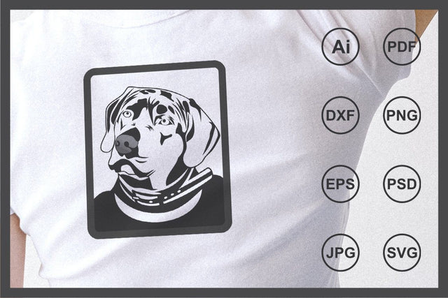 Design of dog head character illustration SVG Leamsign Studio 