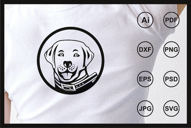 Design of dog head logo character illustration SVG Leamsign Studio 