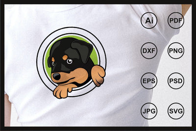 Design of dog head logo character illustration SVG Leamsign Studio 