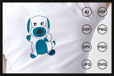 Design of sweet dog mascot character illustration SVG Leamsign Studio 