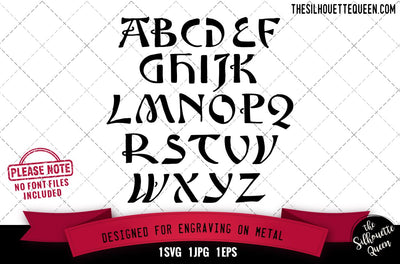 Designed For Engraving On Metal alphabets - ABC letters SVG Loveleen Kaur 