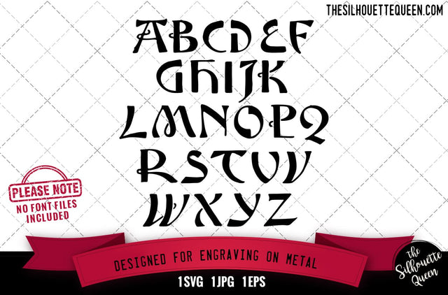 Designed For Engraving On Metal alphabets - ABC letters SVG Loveleen Kaur 