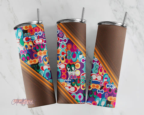 Designer Bag Tumbler, 20oz Design, Designs, Full Tumbler Wrap, Png Sublimation CaldwellArt 