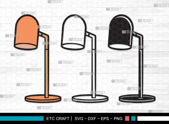 Desk Lamp Clipart SVG, Table Lamp Svg, Lamp Svg, Reading Lamp Svg, Architect Lamp Svg, Swing Arm Lamp Svg, Desk Lamp Clipart SVG ETC Craft 
