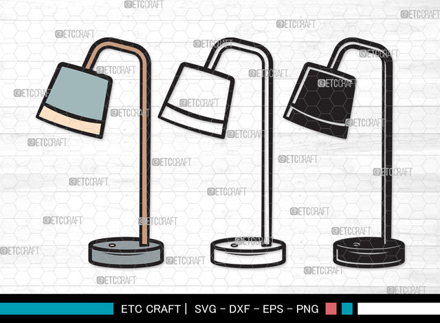 Desk Lamp Clipart SVG, Table Lamp Svg, Lamp Svg, Reading Lamp Svg, Architect Lamp Svg, Swing Arm Lamp Svg, Desk Lamp Clipart SVG ETC Craft 