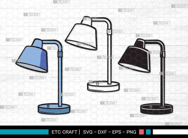 Desk Lamp Clipart SVG, Table Lamp Svg, Lamp Svg, Reading Lamp Svg, Architect Lamp Svg, Swing Arm Lamp Svg, Desk Lamp Clipart SVG ETC Craft 