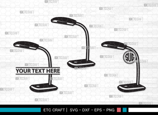 Desk Lamp Monogram SVG, Table Lamp Svg, Lamp Svg, Reading Lamp Svg, Architect Lamp Svg, Swing Arm Lamp Svg, Desk Lamp Monogram SVG ETC Craft 