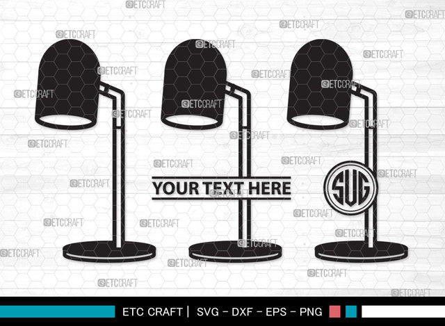 Desk Lamp Monogram SVG, Table Lamp Svg, Lamp Svg, Reading Lamp Svg, Architect Lamp Svg, Swing Arm Lamp Svg, Desk Lamp Monogram SVG ETC Craft 