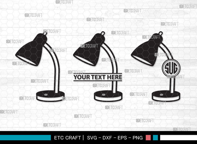 Desk Lamp Monogram SVG, Table Lamp Svg, Lamp Svg, Reading Lamp Svg, Architect Lamp Svg, Swing Arm Lamp Svg, Desk Lamp Monogram SVG ETC Craft 
