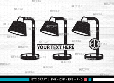 Desk Lamp Monogram SVG, Table Lamp Svg, Lamp Svg, Reading Lamp Svg, Architect Lamp Svg, Swing Arm Lamp Svg, Desk Lamp Monogram SVG ETC Craft 