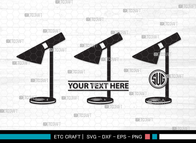 Desk Lamp Monogram SVG, Table Lamp Svg, Lamp Svg, Reading Lamp Svg, Architect Lamp Svg, Swing Arm Lamp Svg, Desk Lamp Monogram SVG ETC Craft 