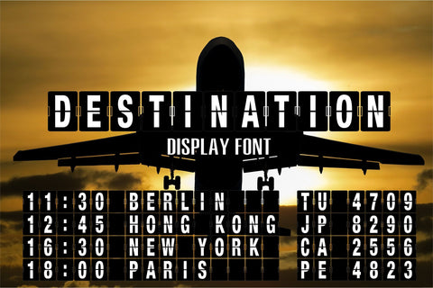 Destination | Airport Board Font Font CreativeStudioTM 