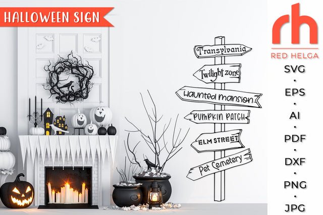 Destination Sign SVG - Halloween Decor Cut File SVG RedHelgaArt 