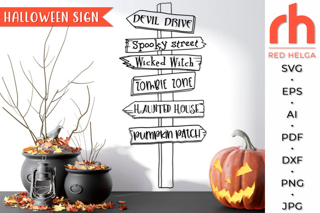Destination Sign SVG - Halloween Decor Cut File SVG RedHelgaArt 