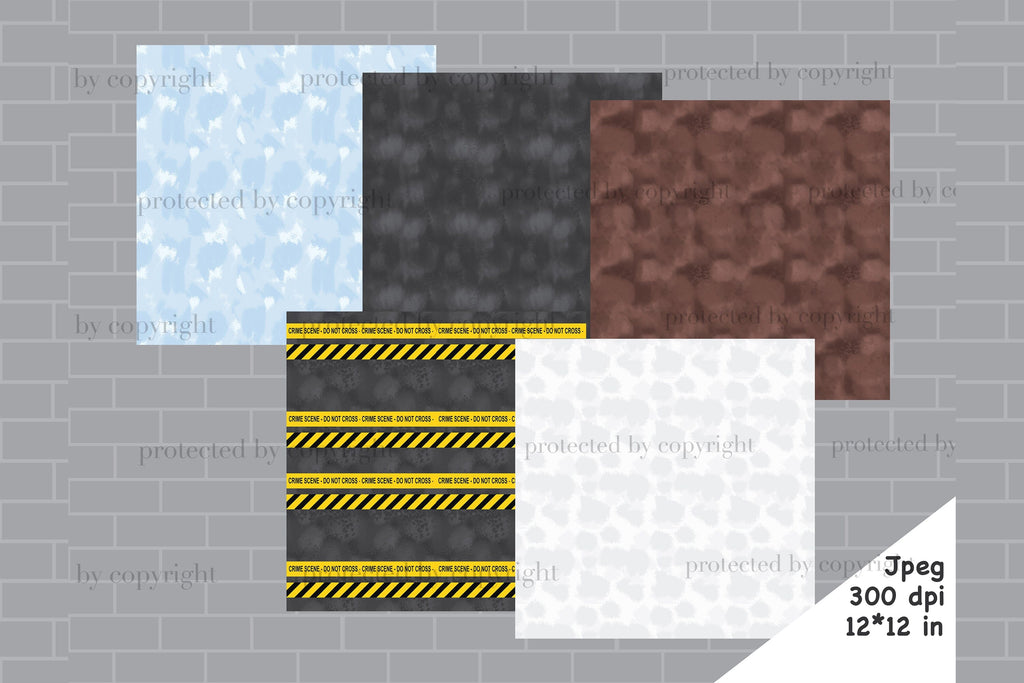 Detective Digital Paper | Investigation Pattern - So Fontsy