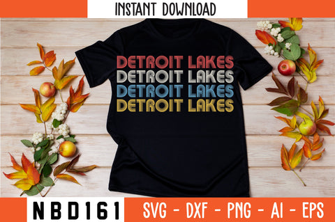 DETROIT LAKES T-Shirt Design SVG Nbd161 