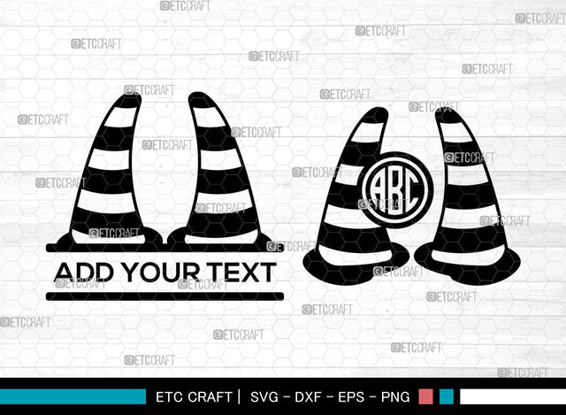 Devil Horn Monogram SVG, Split Monogram Svg, Devil Tail Svg, Halloween Svg, Bat Svg, Devil Horn Icon Svg, Devil Horn SVG ETC Craft 