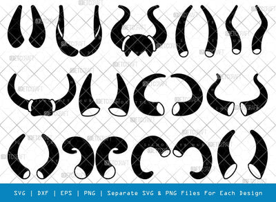 Devil Horn Silhouette, Devil Horn SVG, Animal Horns Svg, Devil Horn Bundle, SB00790 SVG ETC Craft 