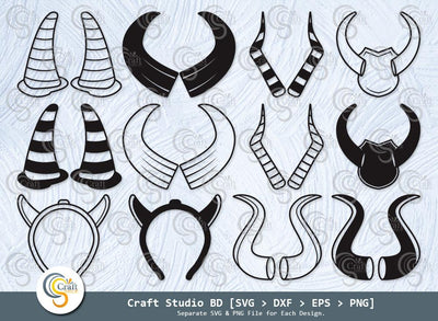Devil Horn Silhouette, Devil Horn SVG, Devil Tail Svg, Halloween Svg, Bat Svg, Devil Horn Icon Svg, Devil Horn Bundle SVG ETC Craft 