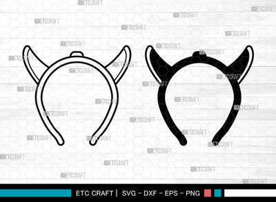 Devil Horn SVG, Devil Tail Svg, Halloween Svg, Bat Svg, Devil Horn Icon Svg, Devil Horn SVG ETC Craft 