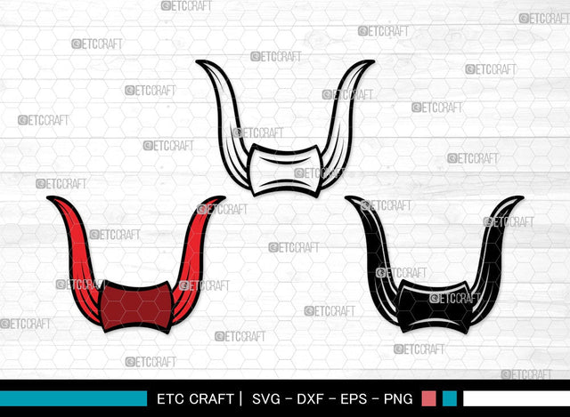 Devil Horns SVG | Devil Tail Svg | Halloween Svg | Bat Svg | Devil Horn and Tail Clipart SVG ETC Craft 