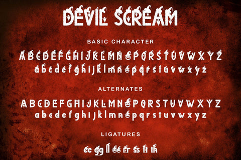 Devil Scream Font Prasetya Letter 