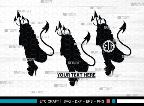 Devil Woman Striptease Monogram, Devil Woman Striptease Silhouette, Devil Woman Striptease SVG, Striptease Svg, Girl Svg, Sexy Woman Bundle, SB00424 SVG ETC Craft 