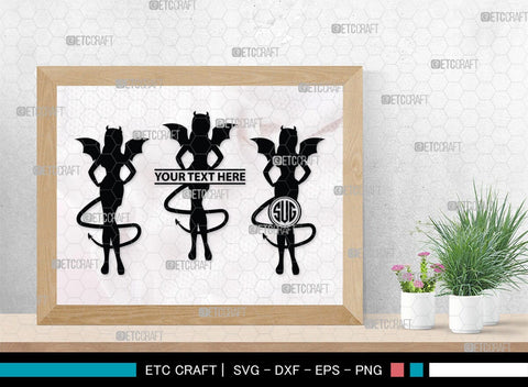 Devil Woman Striptease Monogram, Devil Woman Striptease Silhouette, Devil Woman Striptease SVG, Striptease Svg, Girl Svg, Sexy Woman Bundle, SB00424 SVG ETC Craft 