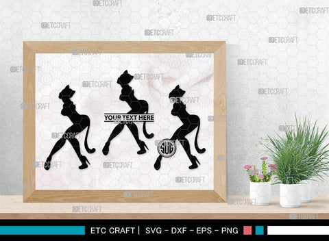 Devil Woman Striptease Monogram, Devil Woman Striptease Silhouette, Devil Woman Striptease SVG, Striptease Svg, Girl Svg, Sexy Woman Bundle, SB00424 SVG ETC Craft 