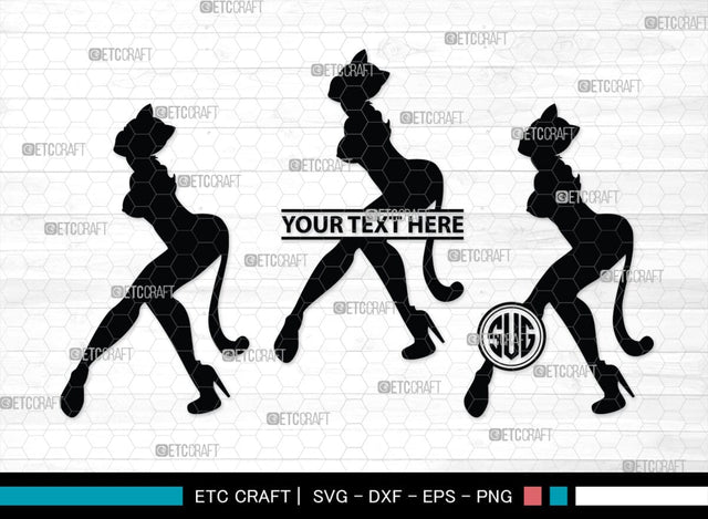 Devil Woman Striptease Monogram, Devil Woman Striptease Silhouette, Devil Woman Striptease SVG, Striptease Svg, Girl Svg, Sexy Woman Bundle, SB00424 SVG ETC Craft 