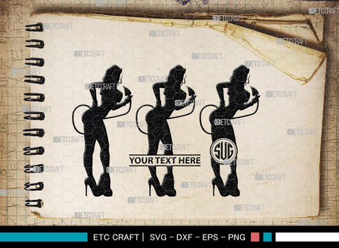 Devil Woman Striptease Monogram, Devil Woman Striptease Silhouette, Devil Woman Striptease SVG, Striptease Svg, Girl Svg, Sexy Woman Bundle, SB00424 SVG ETC Craft 
