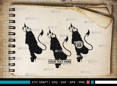 Devil Woman Striptease Monogram, Devil Woman Striptease Silhouette, Devil Woman Striptease SVG, Striptease Svg, Girl Svg, Sexy Woman Bundle, SB00424 SVG ETC Craft 