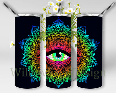 Devil's Eye 20oz Skinny Tumbler, Mystical Eye Tumbler Png, Turkish Eye Sublimation Design, Instant Download Sublimation WillowSageDesign 