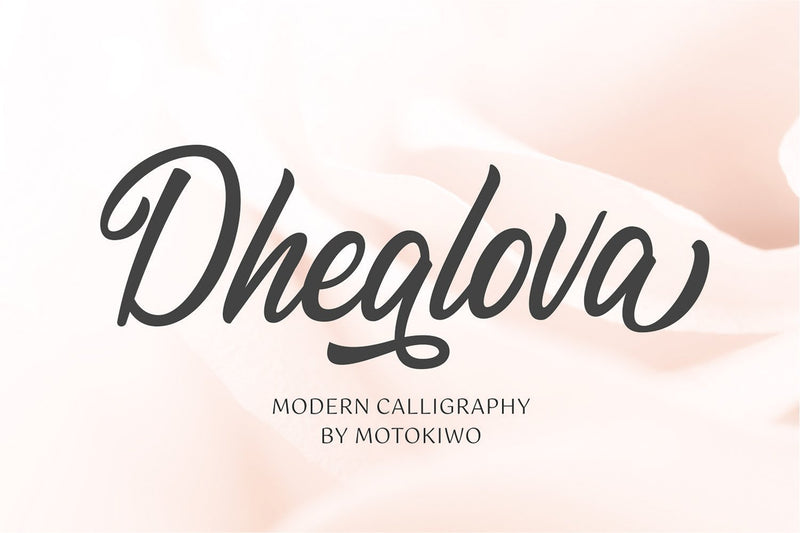 Dhealova - Romantic Script Font Motokiwo 
