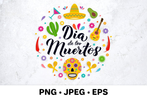 Dia de los Muertos round sign sublimation Sublimation LaBelezoka 