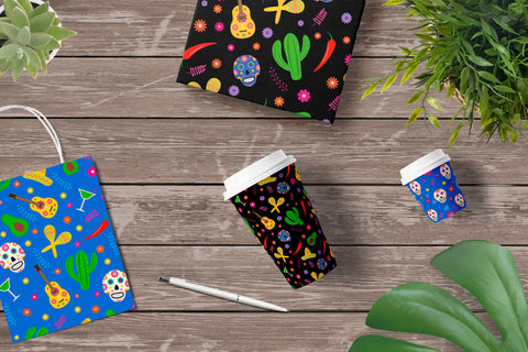 Dia De Los Muertos Seamless Patterns. Mexican Digital Paper Digital Pattern LaBelezoka 