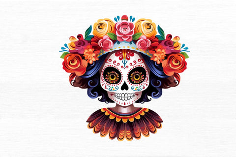 Dia De Los Muertos Skeleton Clipart Sublimation Regulrcrative 