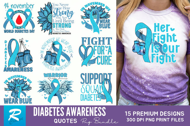 Diabetes Awareness Sublimation Bundle Sublimation Regulrcrative 
