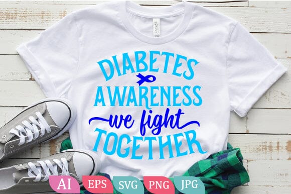 Diabetes awareness we fight together, diabetes awareness svg bundle SVG BB Type Studios 
